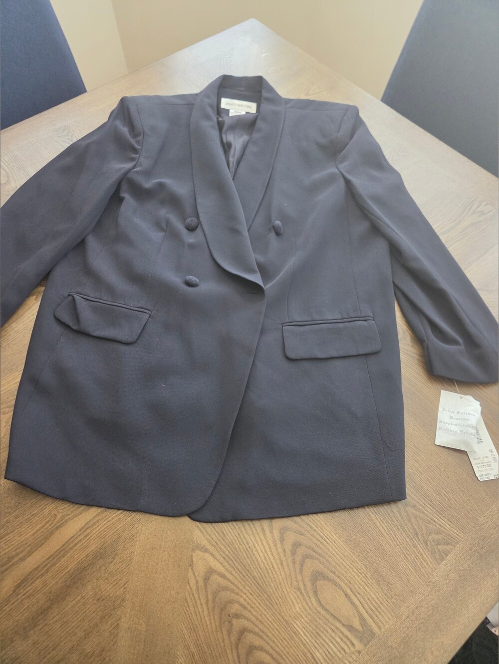 Jones New York Woman NWT Double Breasted Navy Blue Blazer sz 18W